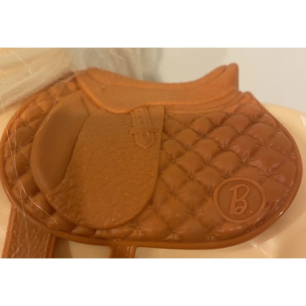 Barbie Blonde Riding Horse‎ w/Brown Saddle